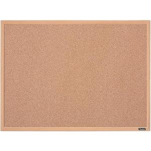 Quartet 35-380342Q Corkboard, Framed Bulletin Board, 35" x 23" Cork Board, Oak Finish Frame, Brown