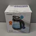 Chefman Electric Kettle, 1.8L 1500W, Hot Water Boiler, Removable Lid for Easy Cleaning, Auto Shut Off, Boil-Dry Protection, Stainless Steel Filter, BPA Free, Borosilicate Glass Electric Tea Kettle (Black)