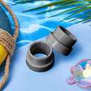 7 x Thyle Pool Umbrella Stabilizer Adapter Threaded Adapter Sleeves Pool Umbrella Sleeve Pole Stabilizer for Patio Outdoor 1 3/4" Insert(Gray)