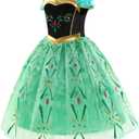 Princess Costume for Girls Toddler Dress up Clothes with Accessories Halloween Cosplay Birthday Party