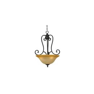 Yosemite Lighting Bronze Pendant W/ Amber Glass