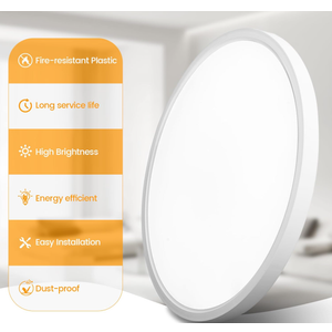 TALOYA 4 Pack LED Flush Mount Ceiling Light Fixture, 10 Inch 5 Color Selectable Ultra-Thin Surface Mounted Fixture 2000LM 20W White LED Ceiling Light for Bedroom,Living Room, Dining Room