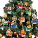 Syhood 50 Set Christmas Dumpster Fire Hanging Ornament with Everything is Fine Card Emotional Dumpster Fire Christmas Tree Decor Funny Employee Appreciation Gifts for Team Coworker Nurse, 10 Styles