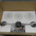 3-Light Bathroom Light Fixtures Over Mirror, Modern Matte Black Vanity Lights with White Frosted Glass Shade, Bathroom Wall Lamp Sconces for Mirror Bedroom, Living Room Hallway