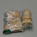 Bamboo Vegetable Brush Set, Natural Bristle Dish Brush with Holder, Eco Friendly Soft Dish Scrubber Kitchen Brush for Dishes (2 Short Handle)