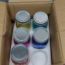 Colored Mason Jars 16oz Wide-Mouth Set, Durable Mason Jars 16 Oz With Lids And 16oz Mason Jar As Colored Glass Jars For Canning And Decorative Mason Jar With Lids(6 Pack) (Multicolor)