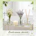 Der Rose Glass Bud Vases Set of 12, Small Bud Vases for Flowers, Rustic Wedding Centerpieces and Home Decor
