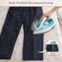 Womens Wide Leg Barrel Pants Mid-Rise Casual Loose Elastic Waist Solid Color Trouser with Pockets (X-Large, Navy)