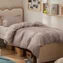 Bedsure Duvet Cover Twin/Twin XL Size - Soft Double Brushed Bedding Set for Kids & Adults, Zipper Closure, 2 Pieces, Includes 1 Duvet Cover (68"x90") & 1 Pillow Sham, NO Comforter, Light Khaki