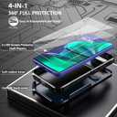 Compatible with Motorola Moto G Stylus 5G 2025 Case with HD Screen Protector Heavy Duty Rugged Full-Body Shockproof Military Grade Protection, Navy Blue