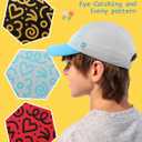 GADIEMKENSD Kaleidoscope Pattern Baseball Cap, Color Blocking, UV Protection, Breathable, for Boys and Girls (2-5T, Black Red)