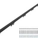 VEVOR Wall Mounted Stair Handrail, 15ft Black Aluminum Staircase Handrail Indoor, 250lbs Load Capacity, Industrial Railing Hand Rail for Steps, Square Tube for Loft Porch Deck, 6 Sections