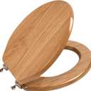 Toilet Seat, Oak Wood, Solid Wood, High Gloss Finish, PIKLiDS (Elongated)