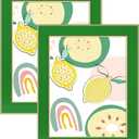 VIOLABBEY 8x10 Picture Frame Green Set of 2, 8 x 10 Picture/Photo Frame for Wall Mounted or Tabletop Display, Real Glass, Modern Style