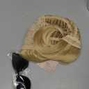 Airhostess Mullet Wig for Women 80s 90s Costumes Fancy Party Accessory Halloween Hair Wig(Light Blonde)