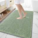 OLANLY Large Bathroom Rugs 59x35, Extra Soft Absorbent Chenille Bath Rugs, Rubber Backing Quick Dry, Machine Washable Bath Mats for Bathroom Floor, Tub and Shower, Home Decor Accessories, Sage Green