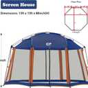 CAMPROS CP Screen House 13 x 13 Ft Screened Mesh Net Wall Canopy Tent Screen Shelter Gazebos for Patios Outdoor Camping Activities - Blue