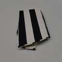 Window Treatments Valance Curtains Kitchen Window Valances or Living Room Curtains Short Swag Valence Striped Black and White, Rod Pocket 53" x 18"