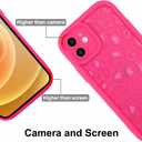 KANGHAR Case for iPhone 12 Leopard Printed Pattern Cute Cheetah Phone Case Soft TPU Shockproof Protective Cover for iPhone 12 6.1 Inch Hot Pink