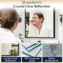 Keonjinn 20 x 30 Inch Black Bathroom Mirrors for Over Sink, Beveled Rectangle Framed Mirrors for Wall, Black Bathroom Vanity Mirror, Tempered Glass, Farmhouse Style, Hangs Horizontally or Vertically