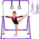 Gymnastics Bar for Kids, Adjustable Height Gymnastic Horizontal Bars, Folding Expandable Gymnastics Equipment Junior Training Kip Bar for Home