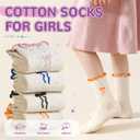 SeeyAN Girls Ruffle Socks Frilly Kids Crew Dress Cotton Soft Cute Toddler Socks 6 Pairs