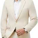 WULFUL Mens Casual Sport Coat Blazer Lightweight One Button Suit Jackets M