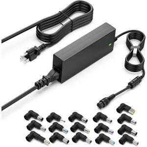 ROLADA 90W 65W Universal AC Adapter Laptop Charger Compatible with HP Dell Asus Lenovo Acer Toshiba Samsung Fujitsu Sony Gateway Notebook Ultrabook Chromebook Power Supply Cord with 16 Connectors