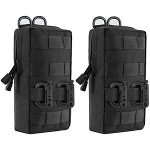 FRTKK 1 Pack Molle Pouches - Tactical Compact Water-Resistant EDC Pouch Bag Small Utility Pouch