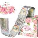 Pack Of 3 Jaywayang Mother's Day Money Box for Gift, Surprise Money Gift Box with Card and Cash Holder for Mom Grandmother, DIY Fun Mother's Day Cash Box, Includes 50Pcs Transparent Bags Pink Flower