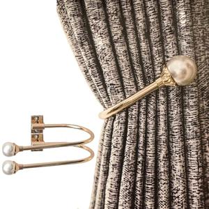 INUSO® Upgraded Adjustable Gold Curtain Holdbacks, 2-Pack – Elegant Handcrafted Metal Holders with Strong Grip for Heavy Curtains, Adjustable Angle for Flexibility and Convenience