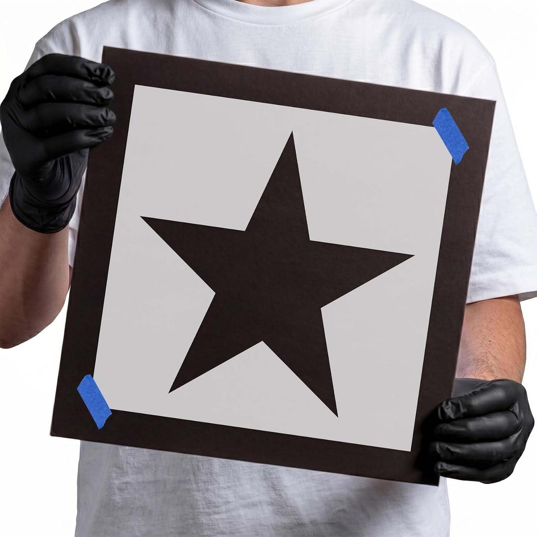 Classic Star Stencil - 18 Inch - Durable 14 Mil Mylar Plastic - Lawn Painting, Yard Marking, Walls & DIY Projects