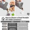 Dog Cat Food Storage Container 3-5lb, Pet Food Container Airtight with Large Spout & Cup, BPA-Free Plastic Food Dispenser for Pet Food, Bird Seed, Rice, Flour (Dark Gray (3L-1pack))