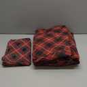 Highline Bedding Co. Flannel Sheet Set Twin Size- 100% Turkish Cotton, Double-Brushed, Ultra-Soft, Plush, Cozy 3-Piece Set (Dover Plaid, Red and Black)