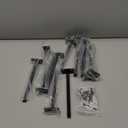 12 Pcs 8" Black Solid Steel Floating Shelf Bracket Blind Shelf Supports - Hidden Brackets for Floating Wood Shelves - Concealed Blind Shelf Support  Screws and Wall Plugs Included