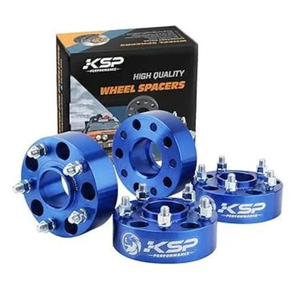 KSP 5x5 Wheel Spacers for JK XK WJ WK,2"(50mm) 5x127 Spacers with 1/220 Studs 71.5mm Bore, Hub Centric Kit for 19992010 Grand Cherokee, 20052010 Commander, 20072018 Wrangler, 4Pcs Blue
