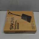 Snow Shovel for Car and Driveway, 42.5 Inch Foldable Lightweight Aluminum Alloy Ice Scraper, Heavy Duty Ergonomic Handle for Emergency Snow Removal, Garden, Black