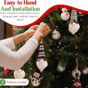 Christmas Gnome Plush Decoration, 13.7 inch Lighted Swedish Tomte, Holiday Indoor Tabletop Ornament (White & Brown)