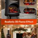 DR. INFRARED HEATER DR-991 Portable Electric Fireplace Space Heater w/Humidifier & Remote, Infrared Heat, 3D Flame Effect, Timer, Quiet, 1500W, ETL Listed, Freestanding, LED Display