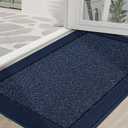 BEQHAUSE Indoor Door Mat 36" x 60", Dirt Trapper Door Mats Non-Slip Entryway Rugs Washable, Resist Dirt Absorbent Welcome Mat, Low Profile Floor Mats for Front Back Door and Entryway, Blue