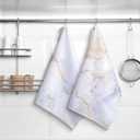 Boyiee Set of 6 Marble Kitchen Towels Gold Dish Towels Absorbent Stylish Marble Tea Towels 24 x 16 Inches Modern Hand Towels Housewarming Gifts for Farmhouse Kitchen Bathroom Decorations