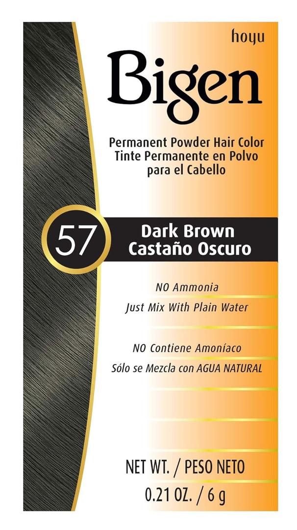 #57 Dark Brown Bigen Permanent Powder (12 Pack) (0.21 Ounce (Pack of 12))