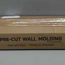Peel and Stick Wainscoting Panels, 3 Set 20"x27" Wall Molding + 2pcs Chair Rail Trim, Pre-Cut Self Adhesive Premade Molding Panel for Bathroom Hallway Door Nursery Wall, Ready to Assemble, 20"x27" + 39.4"x2 Trim Set