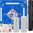 Travel Mahjong Set with Mat and Racks, 30" to 51"