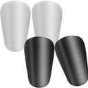 Soccer Extra Mini Shin Guards for Toddler Kids Youth and Adults - Ultra Miniature Shin Guards Soccer - Extra Small Shin Pads So Light and Comfortable (Black+White)