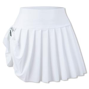 SANGTREE Girl's Pleated Tennis Skorts Skirts, High Waisted Running Golf Athletic Mini Skirt with Shorts Pockets, Quick-Dry White, 11-12 Years = Tag 160 (White)