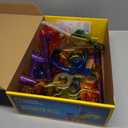 NATIONAL GEOGRAPHIC Glowing Marble Run Construction Set with 15 Glow in The Dark Glass Marbles & Storage Bag, STEM Gifts for Boys and Girls, Building Project Toy