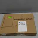 JIUYOTREE Metal Clothing Rack, 43.3 Inches Garment Rack with Bottom Shelf for Hanging Clothes, Coats, Skirts, Shirts, Sweaters, Black (43.3"W x 15.75"D x 61"H without wheels)