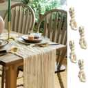 Ivory Cheesecloth Table Runner 141 inches Long Cream Gauze Table Runner for Bohemian Wedding Baby Shower Decorations or Bridal Shower Décor