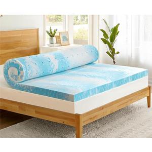 PERLECARE Queen Mattress Topper 3 inch, Gel Infused Memory Foam Bed Topper, Soft & Supportive, Pressure Relieve Breathable Mattress Pad, Blue